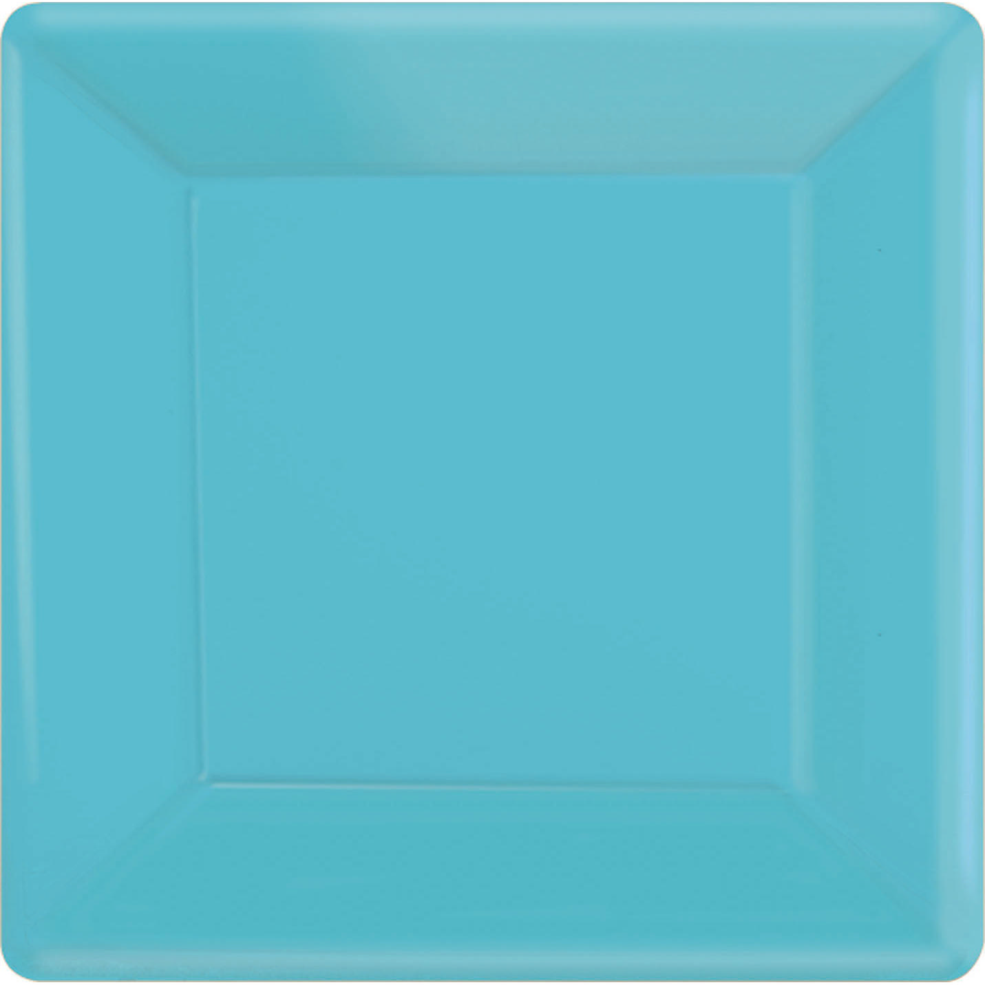 Paper Plate 10 26cm Square 20CT Caribbean Blue Celebrating Party Hire Party Supply Store Sydney