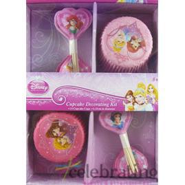 Sparkle Disney Princess Party Cupcake Decorating Kit 24pk