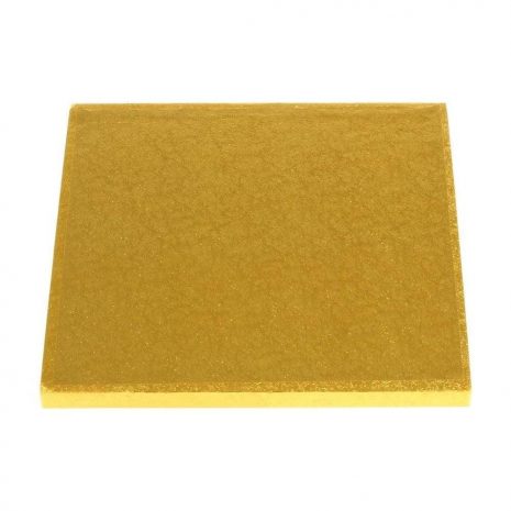 19" Gold Square Masonite Cake Boards - Bulk 10 Pack