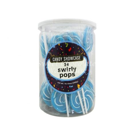 Blue Swirly Lollipops - 24 Pack