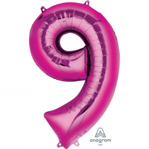 9 Pink Jumbo Foil Balloon