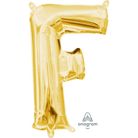 F Gold Jumbo Foil Balloon