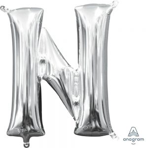 N Silver Jumbo Foil Balloon