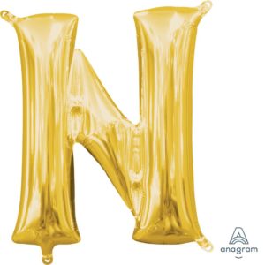 N Gold Jumbo Foil Balloon