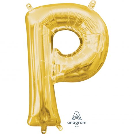 P Gold Jumbo Foil Balloon