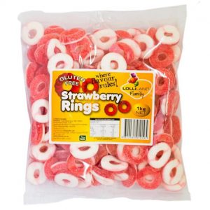 Strawberry Rings - Bulk 1kg