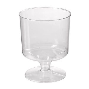 Disposable Premium Wine Goblets 170ml Cups Clear Short Stem