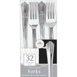 Premium Silver Fan Handled Forks