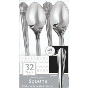 Premium Silver Fan Handled Spoons