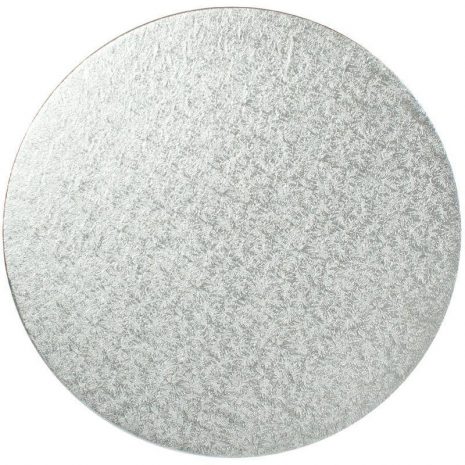 14" Silver Round Cardboard Cake Boards