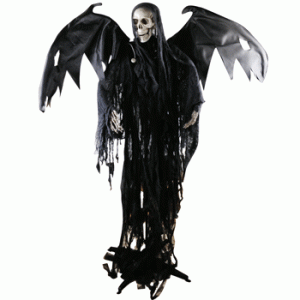 Halloween Party Animated LED Skull Reaper Hanging Decoration 200cm