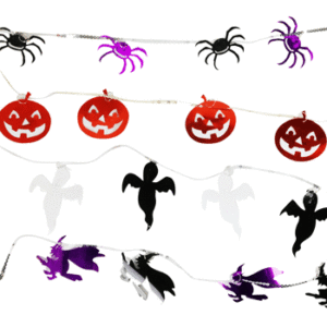 1 x Halloween Party Flying Witch Ghosts Pumpkins or Spiders on 2.7m Garland Assorted