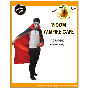 Halloween Party 140cm Adult Red and Black Vampire Cape