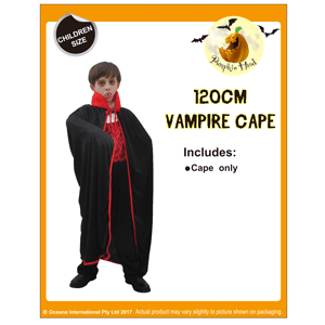 Halloween Party 120cm Teenage Red and Black Vampire Cape