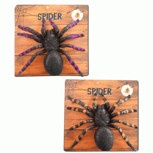 1 x Halloween Party Glittered Plastic Spider 20cm