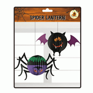 1 x Halloween Party Bats or Spiders Lanterns Assorted