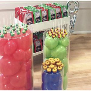 Clear Acrylic Plinths- Filled with balloons - Small