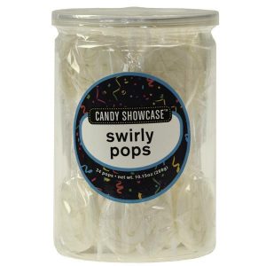 White Swirly Lollipops - 24 Pack