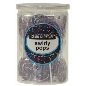Purple Swirly Lollipops - 24 Pack