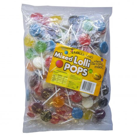 Mixed Flat Lollipops - Bulk 1kg