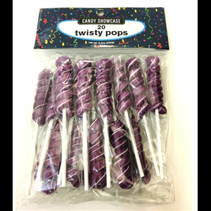 Purple Twisty Lollipops - 20 Pack