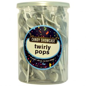 Silver Twirly Lollipops - 24 Pack