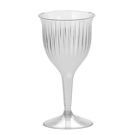 Disposable Premium Wine Goblets 150ml Cups Clear Long Stem