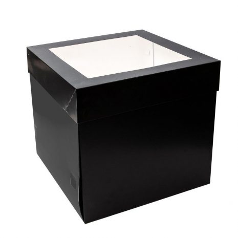 12"x12"x12" Black Cake Box - Bulk 10 Pack