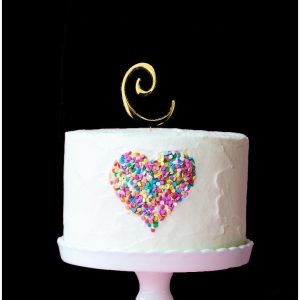 GOLD Cake Topper (7cm) - LETTER C