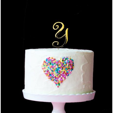 GOLD Cake Topper (7cm) - LETTER Y