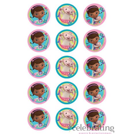 Doc McStuffins Cupcake Edible Images 15pk