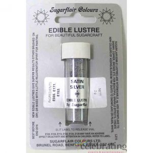 Edible Lustre Satin Silver