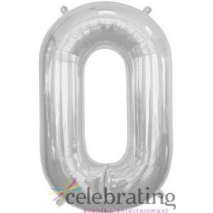 14in Silver Letter O Air-fill Foil Balloon