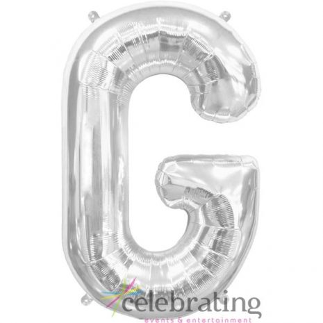 14in Silver Letter G Air-fill Foil Balloon