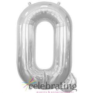 14in Silver Letter Q Air-fill Foil Balloon