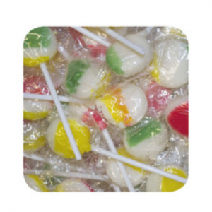 Rainbow Flat Lollipops - Bulk 1kg