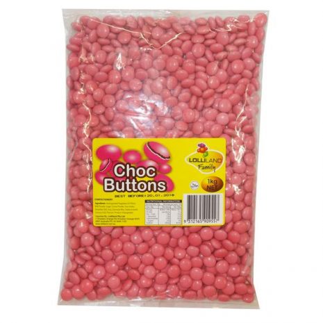 Pink Chocolate Buttons - Bulk 1kg