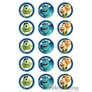 Monsters University Cupcake Edible Images 15pk