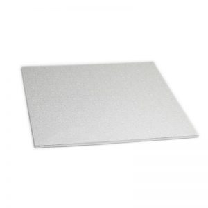 9" Silver Square Masonite Cake Boards