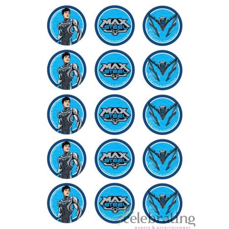Max Steel Cupcake Edible Images 15pk