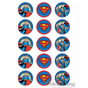 Superman Cupcake Edible Images 15pk