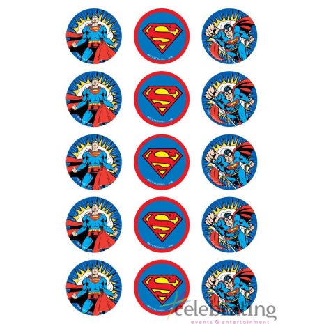 Superman Cupcake Edible Images 15pk
