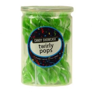 Green Twirly Lollipops - 24 Pack