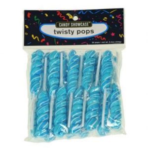 Blue Twisty Lollipops - 20 Pack