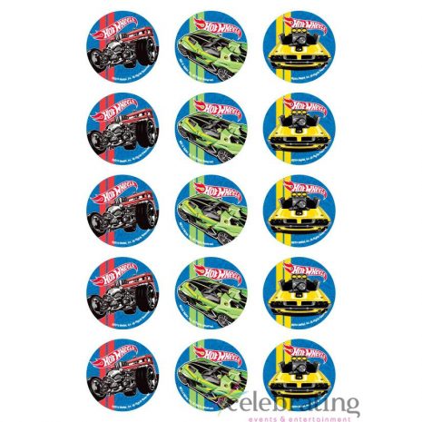 Hot Wheels Cupcake Edible Images 15pk