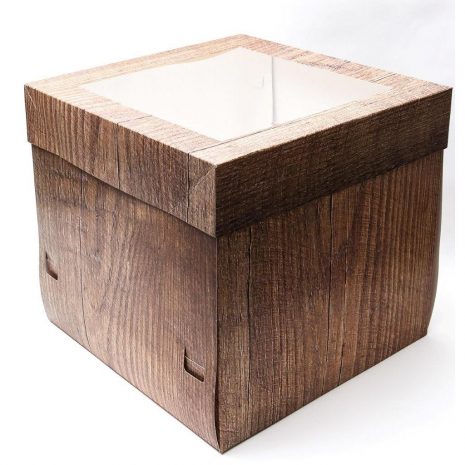12"x12"x12" Wood Cake Box