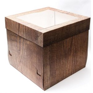 10"x10"x10" Wood Cake Box